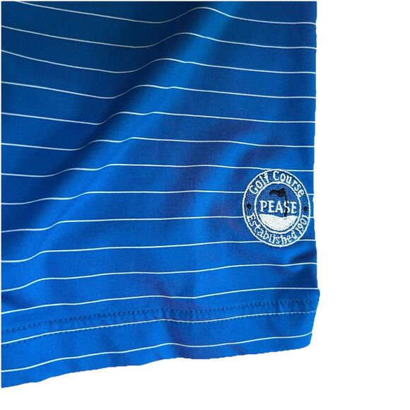 FootJoy Golf Polo Shirt Men's Medium Blue‎ White Pease Golf Course Performance - Picture 4 of 6